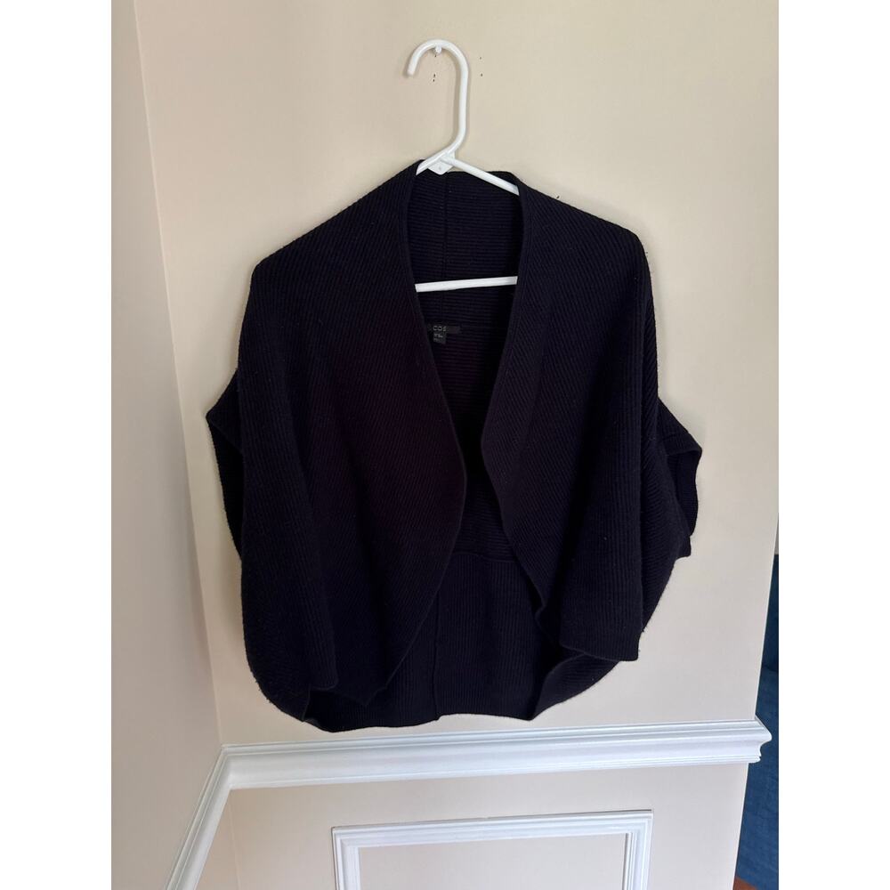 COS | Women’s Wool Knit Ribbed Shrug Drape Front Open Cardigan Casual Loungewear - Picture 2 of 9